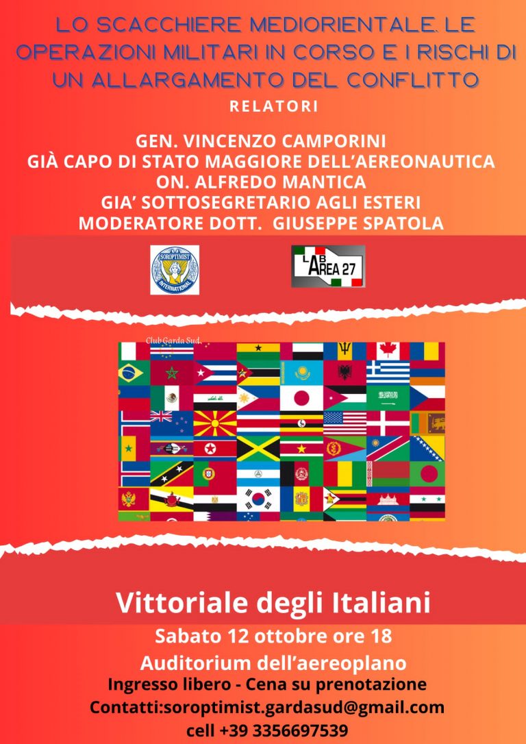 12 ottobre 2024 – Convegno “Lo Scacchiere Mediorientale”