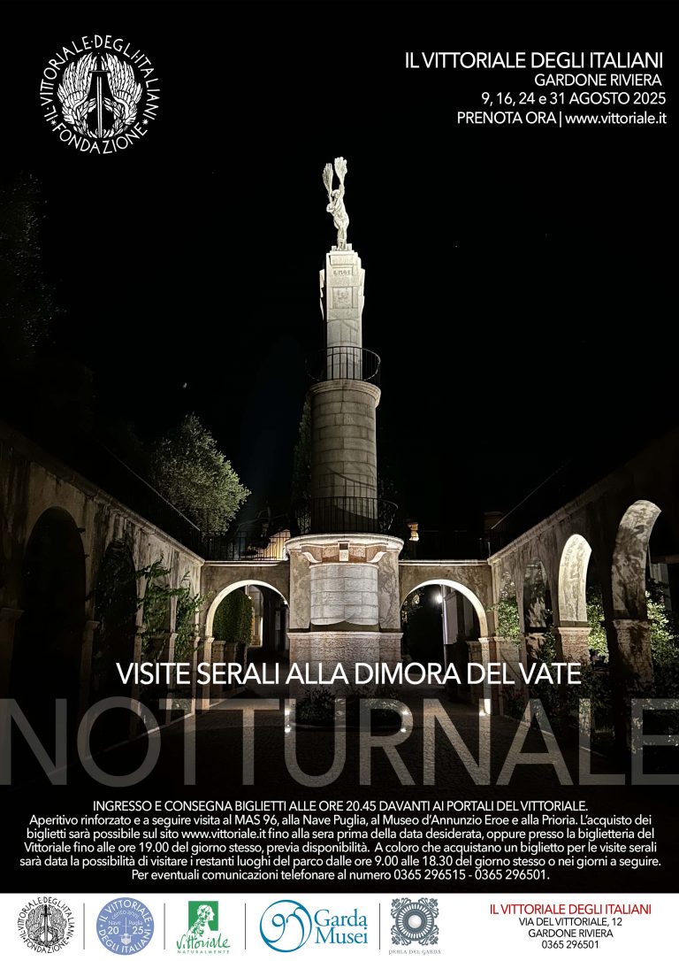9, 16, 24, 31 agosto 2025 – Notturnale: visite serali alla dimora del Vate