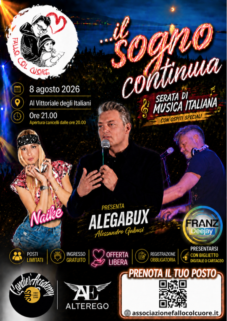 8 agosto 2026 – … il sogno continua